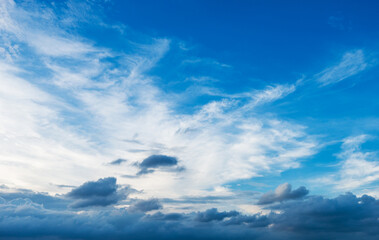 Naklejka na ściany i meble Cumulonimbus in the blue sky