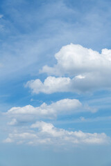 Beautiful blue sky with white clouds