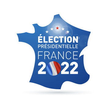 2022 French presidential election illustration - Text In French. EPS 10