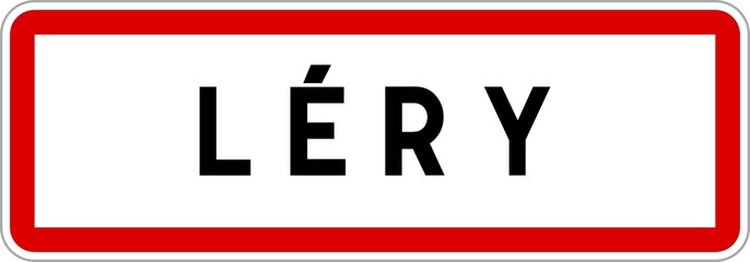 Panneau entrée ville agglomération Léry / Town entrance sign Léry