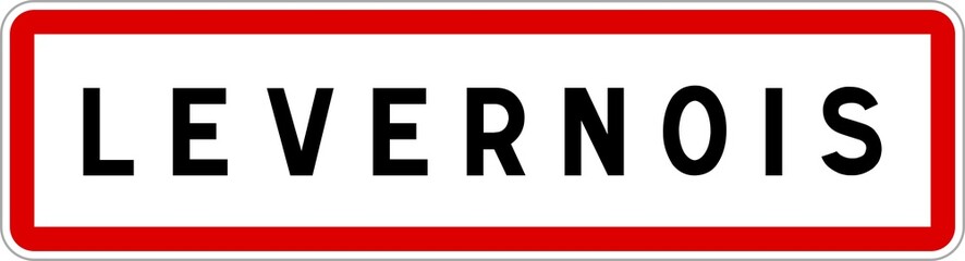 Panneau entrée ville agglomération Levernois / Town entrance sign Levernois