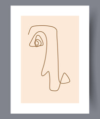 Scandinavian abstract vector print set.