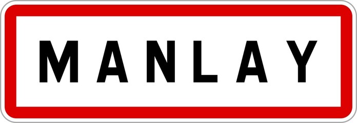 Panneau entrée ville agglomération Manlay / Town entrance sign Manlay