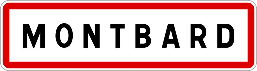 Panneau entrée ville agglomération Montbard / Town entrance sign Montbard