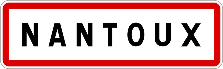 Panneau entrée ville agglomération Nantoux / Town entrance sign Nantoux