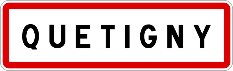 Panneau entrée ville agglomération Quetigny / Town entrance sign Quetigny
