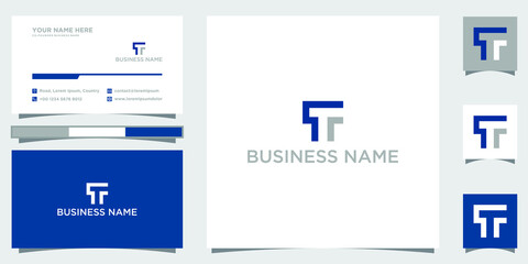 Fototapeta na wymiar Letter t design logo and business card template