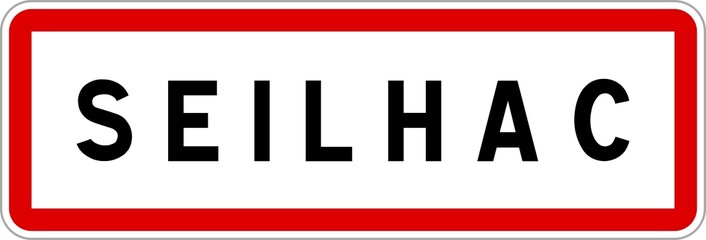Panneau entrée ville agglomération Seilhac / Town entrance sign Seilhac