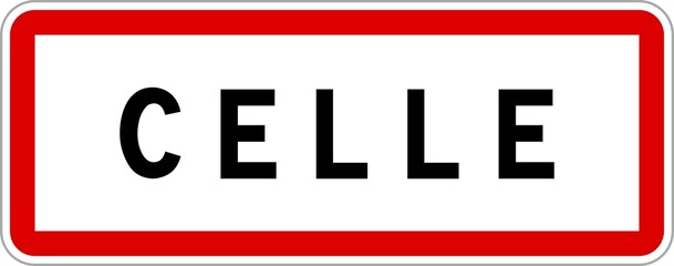 Panneau entrée ville agglomération Celle / Town entrance sign Celle