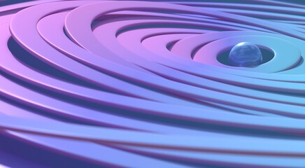 3D rendering. Purple three-dimensional rings with a soft gradient and shadows, side view. Wallpaper, advertising, background for the site, calendar, business cards, business concept.				
