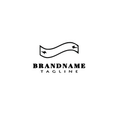 banner cartoon logo icon design template black isolated vector