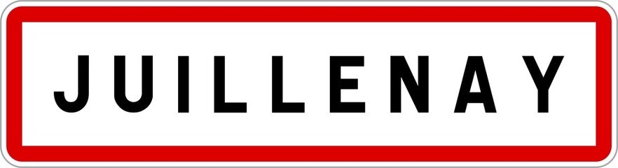 Panneau entrée ville agglomération Juillenay / Town entrance sign Juillenay