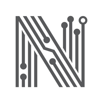 digital letter n