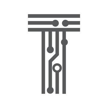 digital letter T