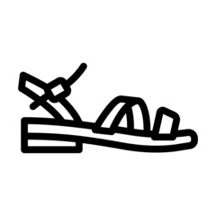 sandals footwear line icon vector. sandals footwear sign. isolated contour symbol black illustration