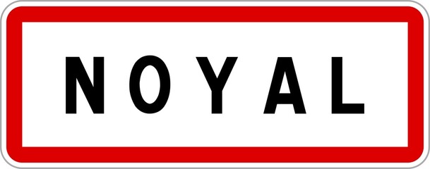 Panneau entrée ville agglomération Noyal / Town entrance sign Noyal