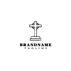 cross logo cartoon icon design template black isolated vector