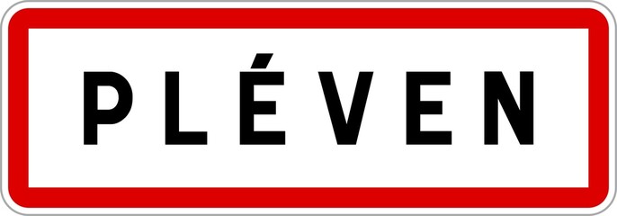 Panneau entrée ville agglomération Pléven / Town entrance sign Pléven