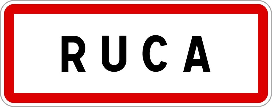 Panneau entr&eacute;e ville agglom&eacute;ration Ruca / Town entrance sign Ruca