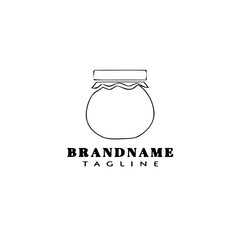 honey cartoon design logo template icon black isolated vector