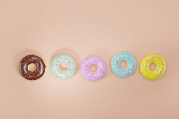 3d render of glazed donut with sweet sprinkle