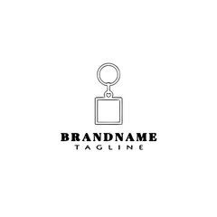 keychains logo cartoon icon design template black isolated illustration