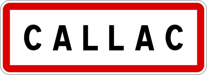 Panneau entrée ville agglomération Callac / Town entrance sign Callac