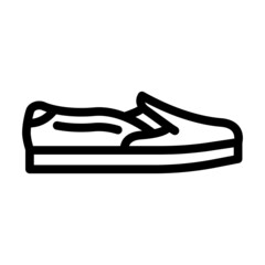 slipons footwear line icon vector. slipons footwear sign. isolated contour symbol black illustration