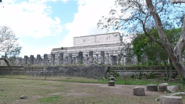 Chichen Itza is a large pre-Columbian city built by the Maya people which has Mesoamerican Pyramids. The archeological site is located in Tin&uacute;m Municipality, Yucat&aacute;n State, Mexico.