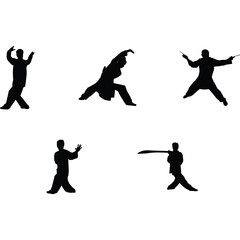 Baguazhang Silhouette Vector