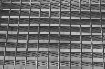 gray background, in the photo,metal lattice flooring.