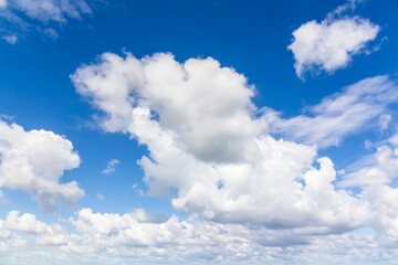 Fototapeta premium Blue sky with white clouds on a daytime