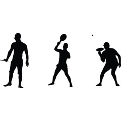 Matkot Silhouette Vector