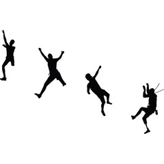 Para Climbing Silhouette Vector