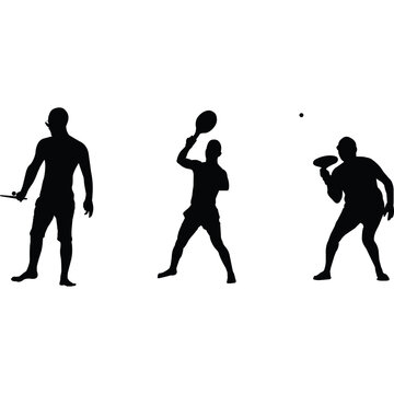 Matkot Silhouette Vector