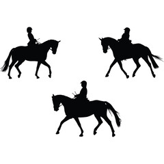Para Equestrian Silhouette Vector