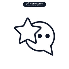 review icon symbol template for graphic and web design collection logo vector illustration