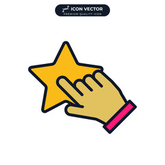 review icon symbol template for graphic and web design collection logo vector illustration