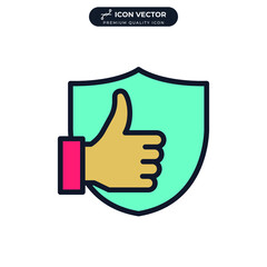 reliable icon symbol template for graphic and web design collection logo vector illustration