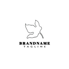 leaf logo cartoon icon design template black isolated vector illustration