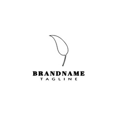 leaf logo cartoon icon design template black isolated vector illustration