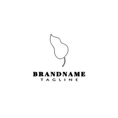 leaf logo cartoon icon design template black isolated vector illustration