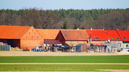 Obraz premium houses in the village