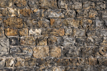 Marble and stone wall background. Texture of old  wall stone.