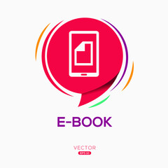 Creative (E-book), Electric book Icon ,Vector sign.