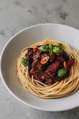 spaghetti with sauce