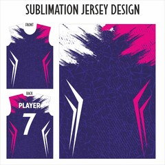 Soccer jersey pattern design.Sublimation t shirt. Football soccer kit template. - obrazy, fototapety, plakaty