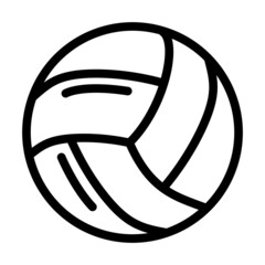 volleyball sport game ball line icon vector. volleyball sport game ball sign. isolated contour symbol black illustration