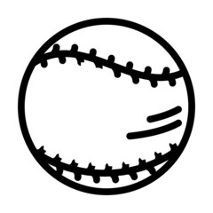 baseball ball line icon vector. baseball ball sign. isolated contour symbol black illustration