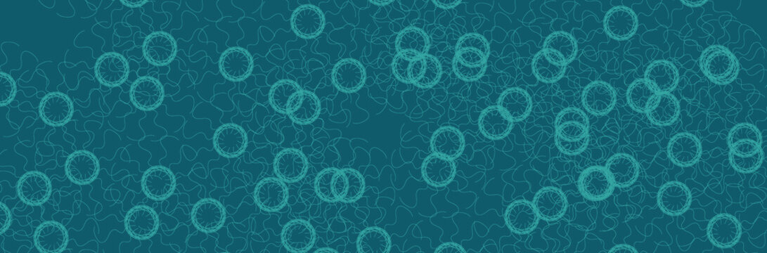 Abstract bacteria symbol blue background